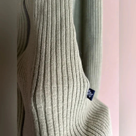 Twik Green Ribbed Zip Cardigan - Picture 8 of 11